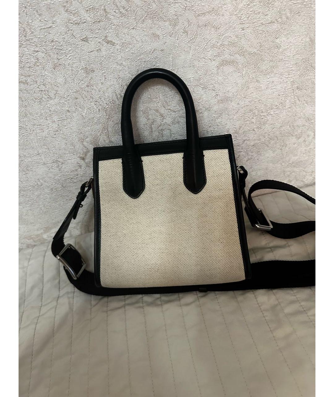 EMPORIO ARMANI Бежевая кожаная сумка через плечо, фото 2