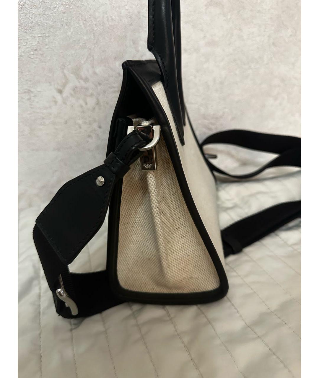 EMPORIO ARMANI Бежевая кожаная сумка через плечо, фото 3