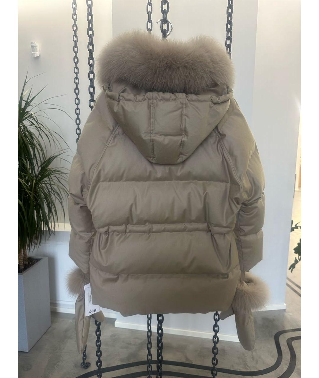 YVES SALOMON Бежевый шерстяной пуховик, фото 2