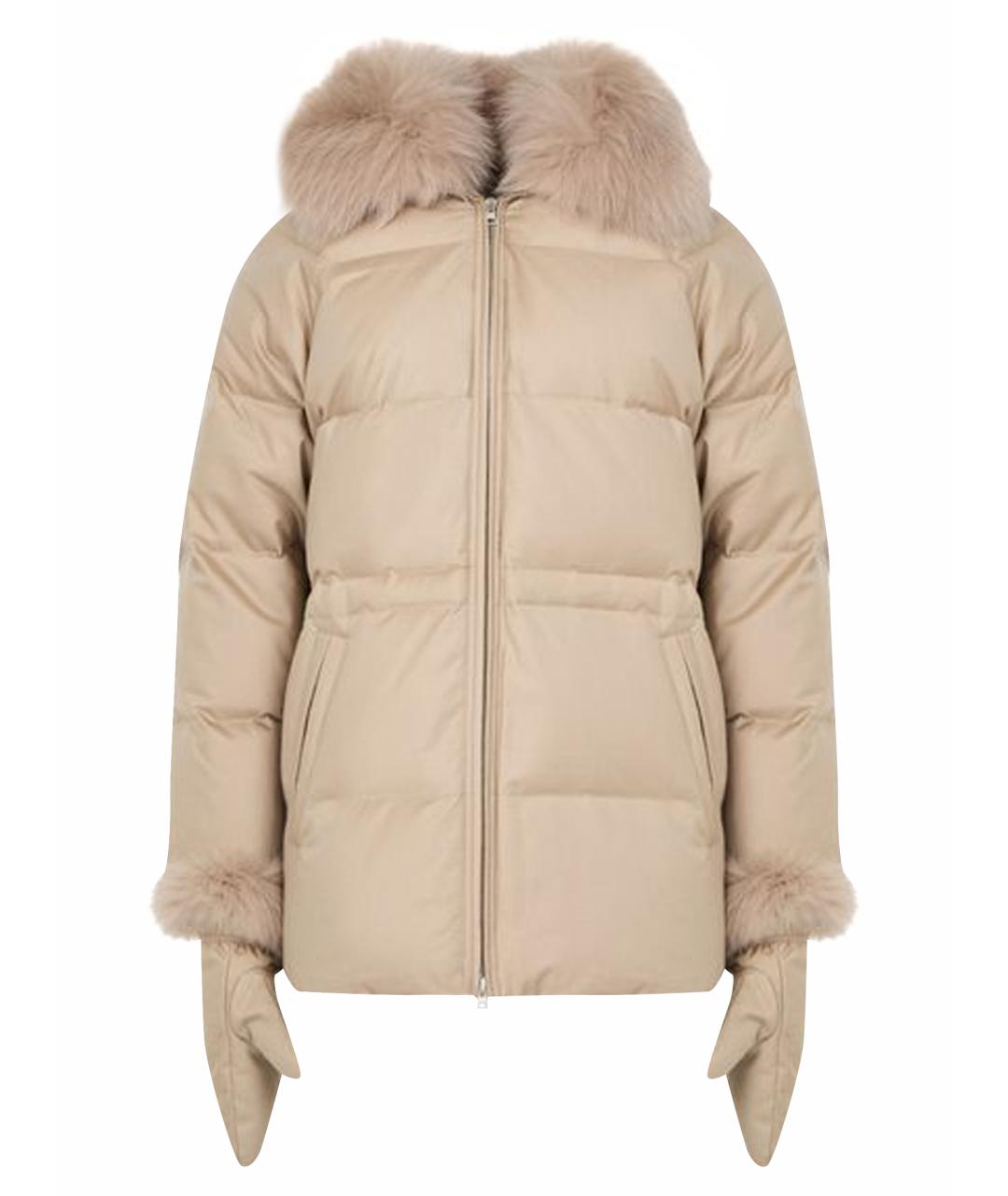 YVES SALOMON Бежевый шерстяной пуховик, фото 1