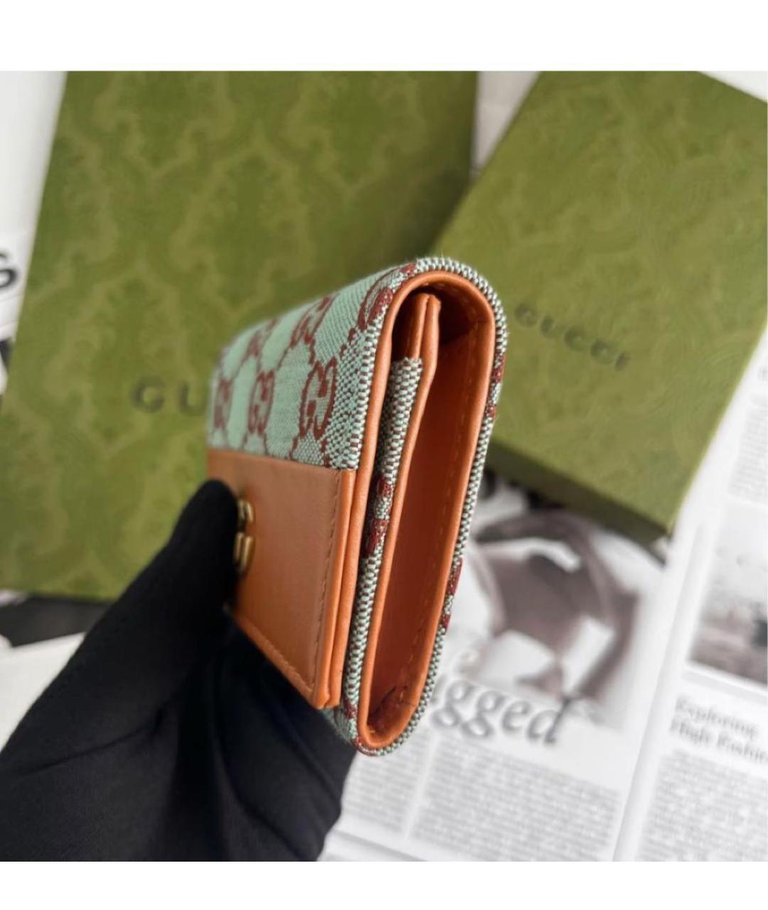 GUCCI Коричневый кожаный кардхолдер, фото 5