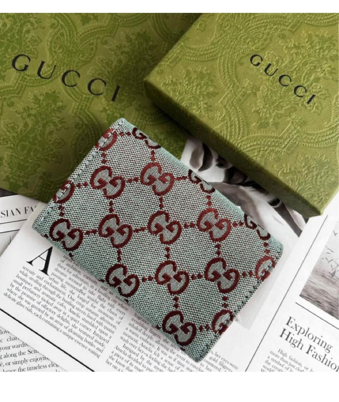 GUCCI Коричневый кожаный кардхолдер, фото 3