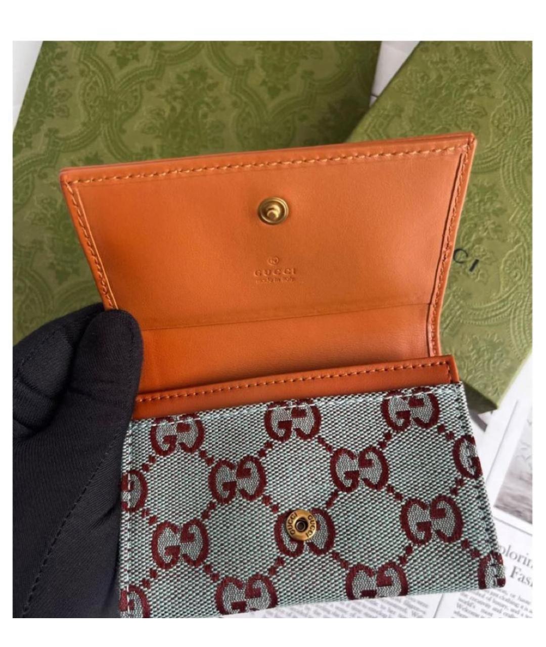 GUCCI Коричневый кожаный кардхолдер, фото 6