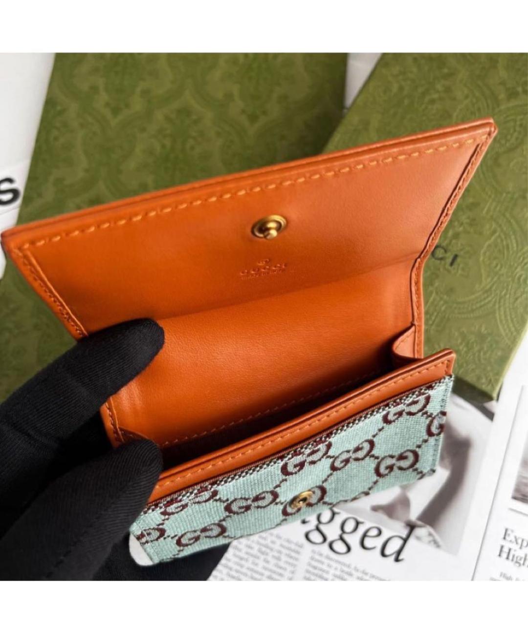 GUCCI Коричневый кожаный кардхолдер, фото 7