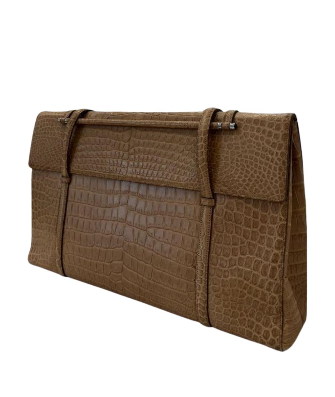 CARTIER Бежевая сумка через плечо из экзотической кожи, фото 1