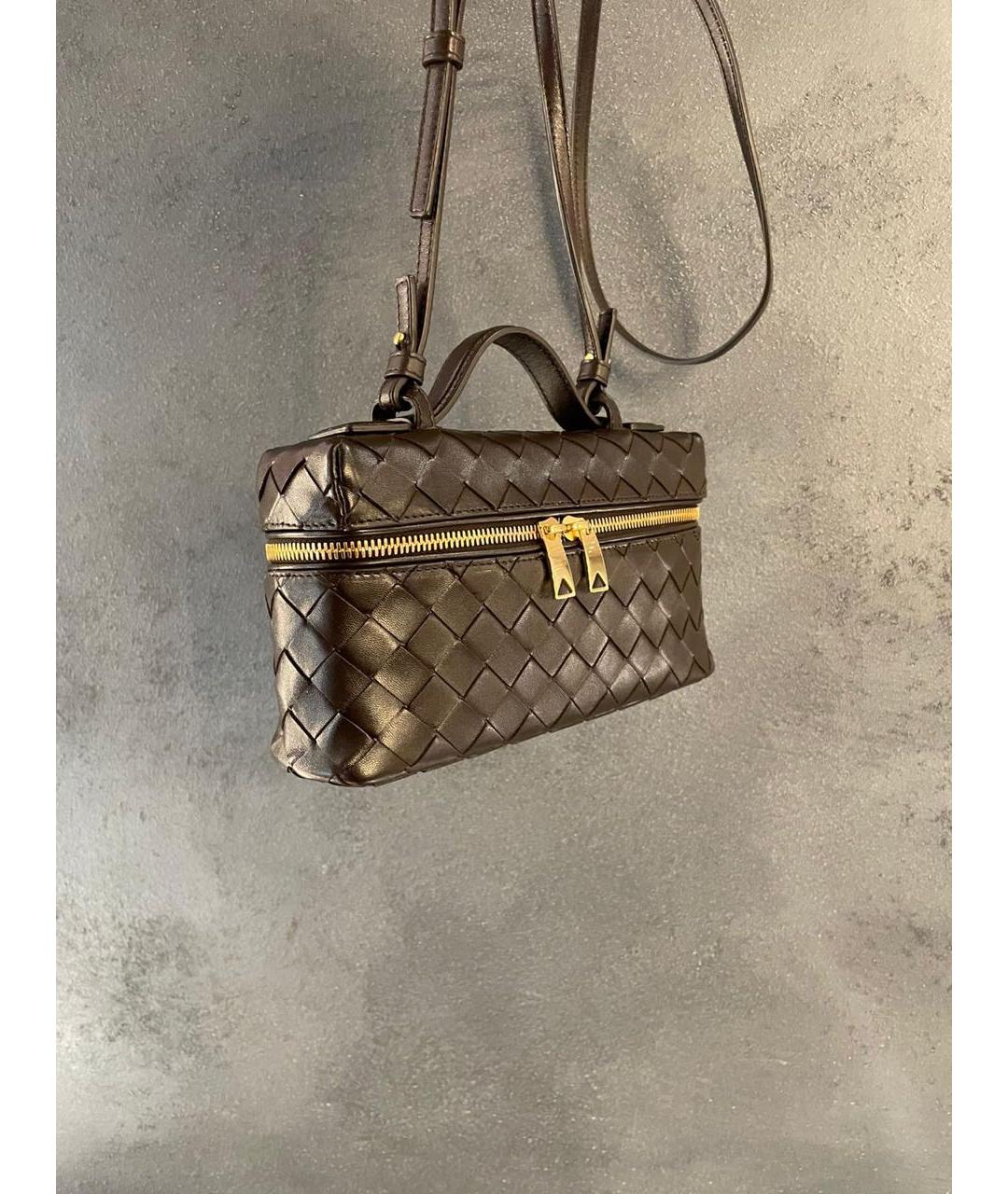 BOTTEGA VENETA Коричневая кожаная сумка через плечо, фото 6