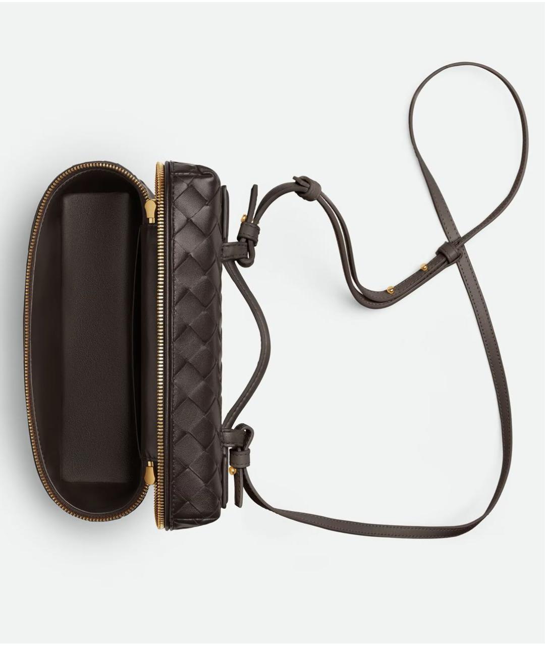 BOTTEGA VENETA Коричневая кожаная сумка через плечо, фото 2