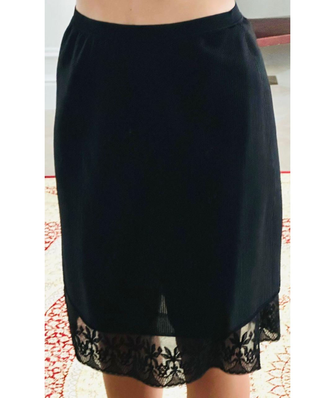 CHRISTIAN DIOR Черная вискозная юбка миди, фото 8