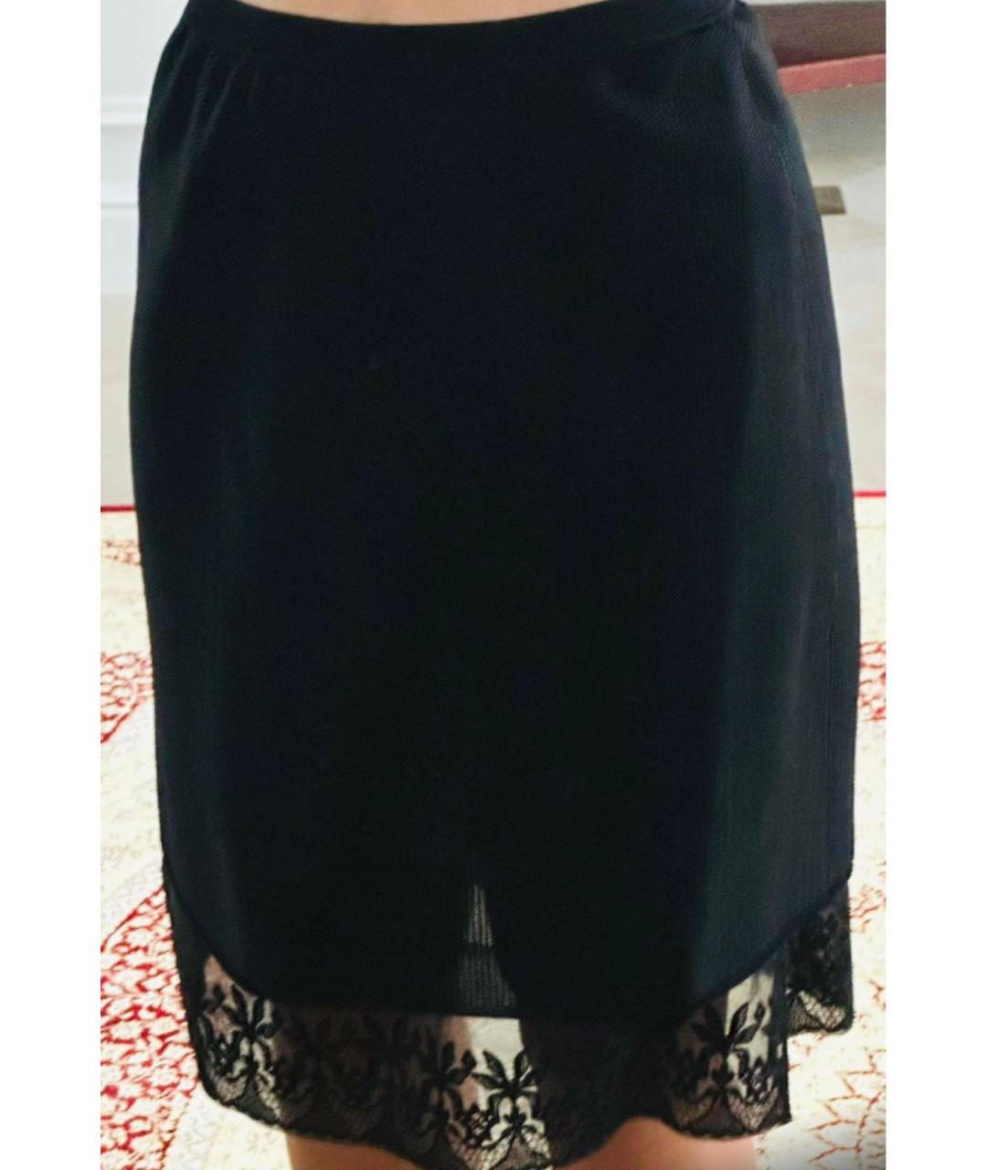 CHRISTIAN DIOR Черная вискозная юбка миди, фото 2