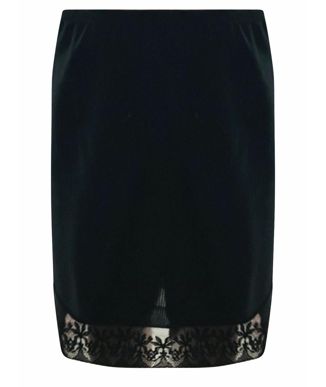 CHRISTIAN DIOR Черная вискозная юбка миди, фото 1