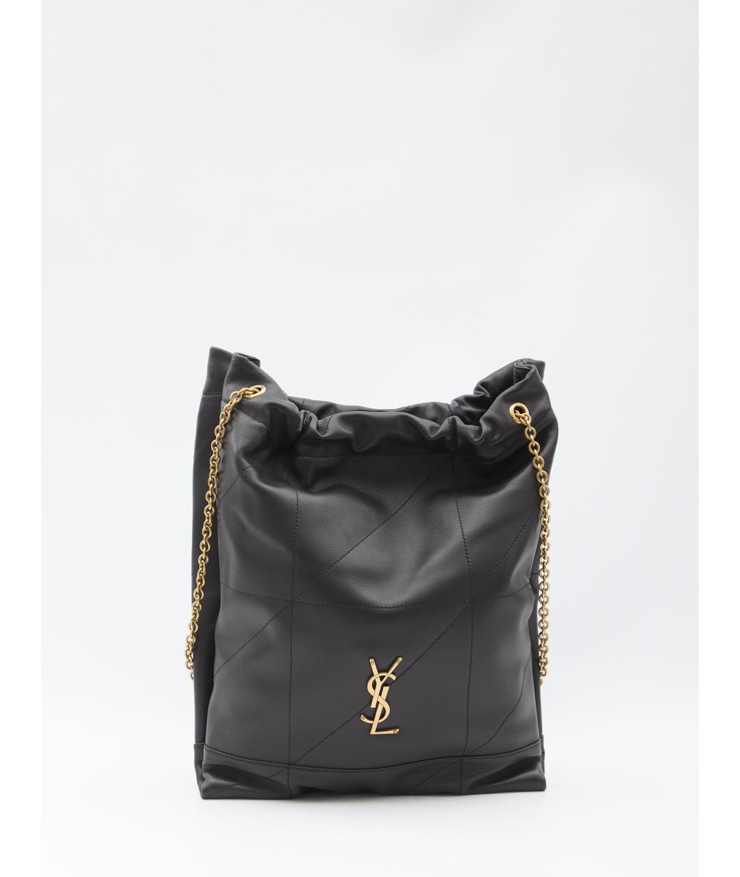 SAINT LAURENT Черная кожаная сумка через плечо, фото 5