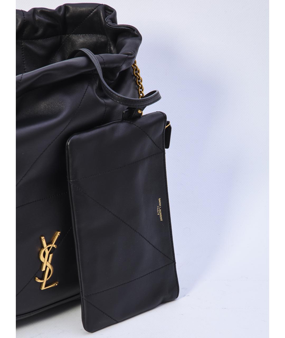 SAINT LAURENT Черная кожаная сумка через плечо, фото 4