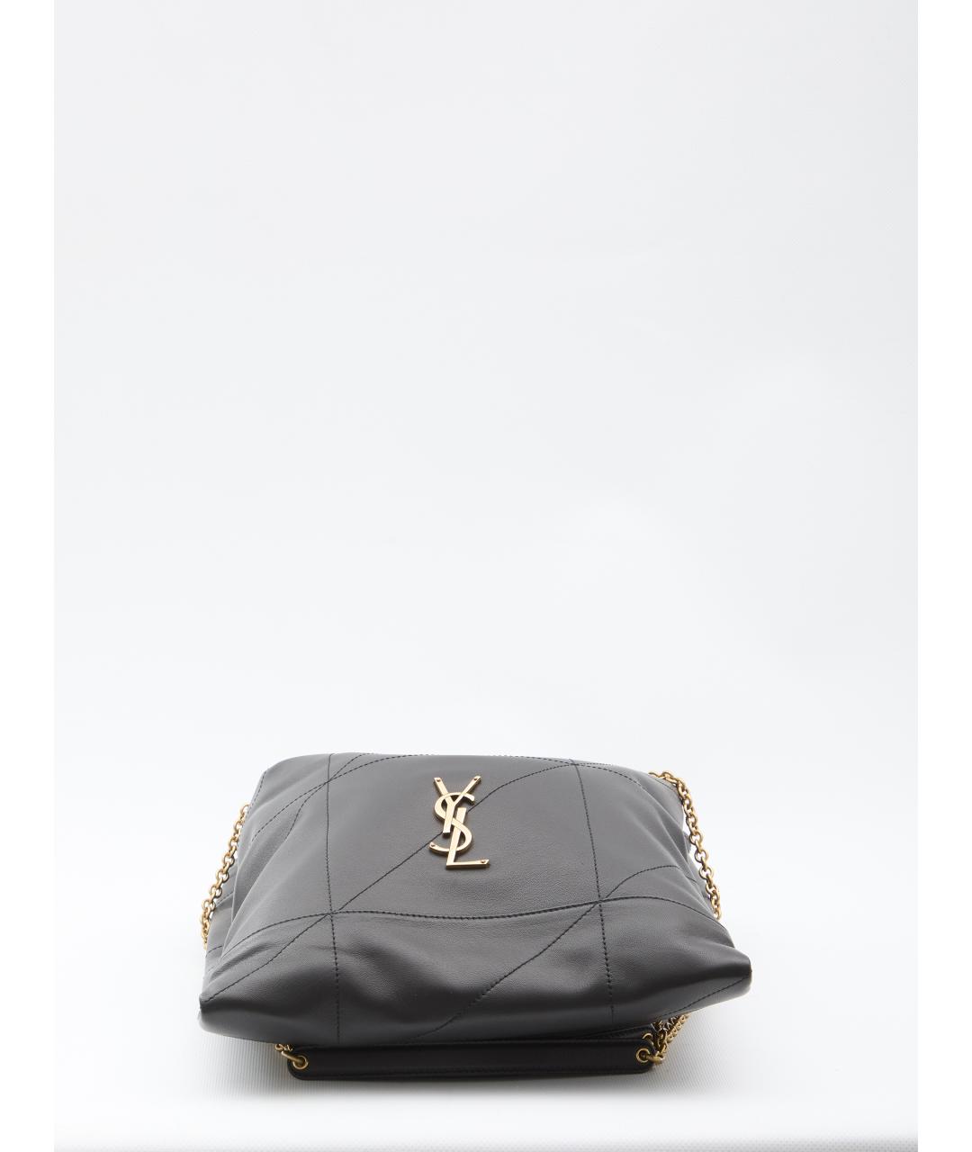 SAINT LAURENT Черная кожаная сумка через плечо, фото 3