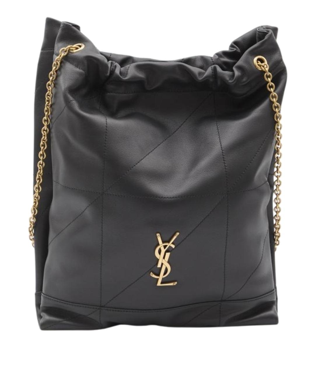 SAINT LAURENT Черная кожаная сумка через плечо, фото 1