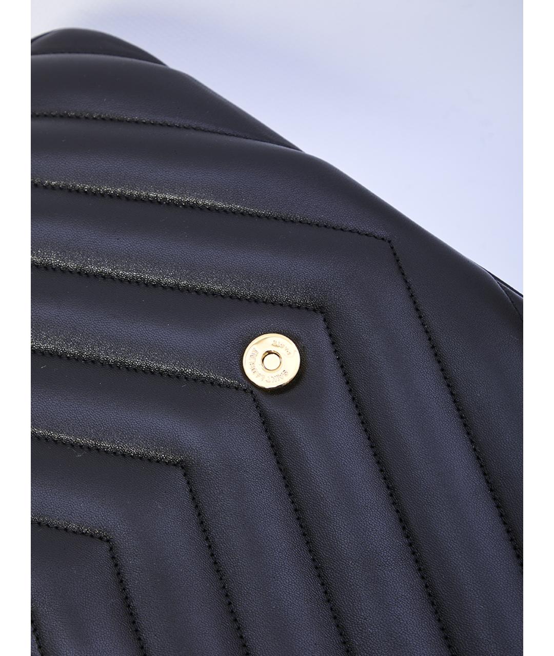 SAINT LAURENT Черная кожаная сумка через плечо, фото 4