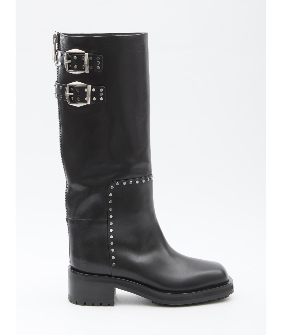 JIMMY CHOO Черные кожаные сапоги, фото 6