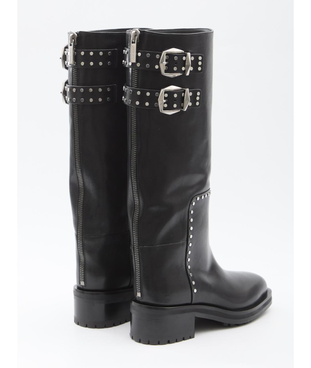 JIMMY CHOO Черные кожаные сапоги, фото 3