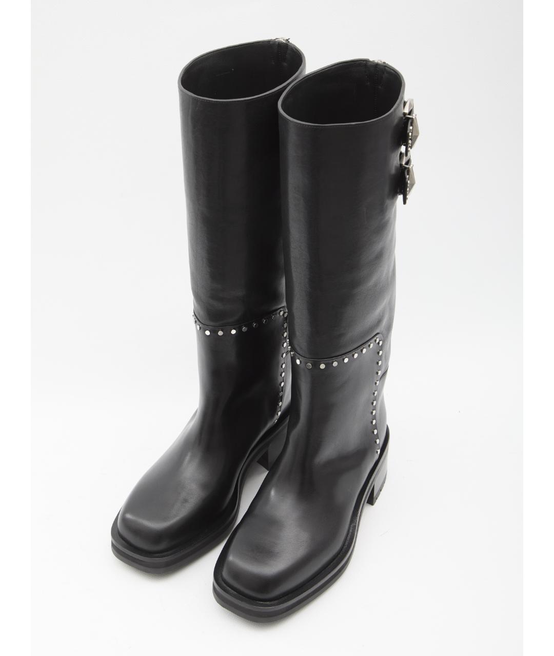 JIMMY CHOO Черные кожаные сапоги, фото 5