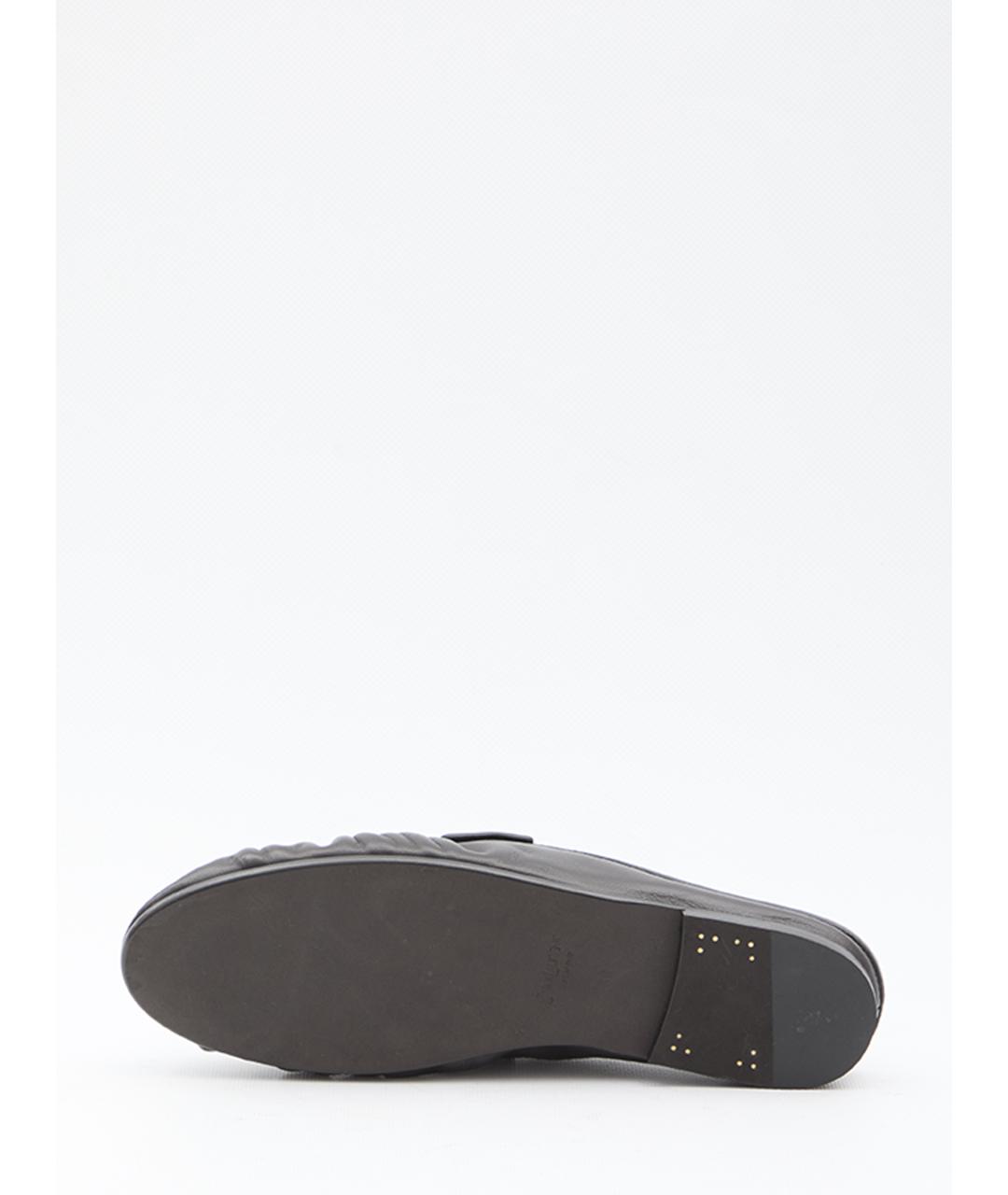 SAINT LAURENT Коричневые кожаные сабо, фото 4