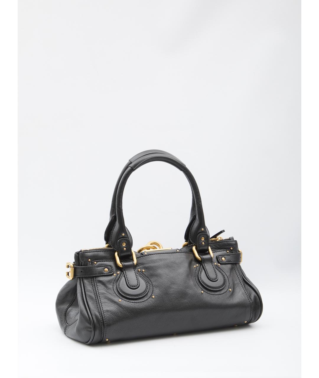 CHLOE Черная кожаная сумка тоут, фото 2