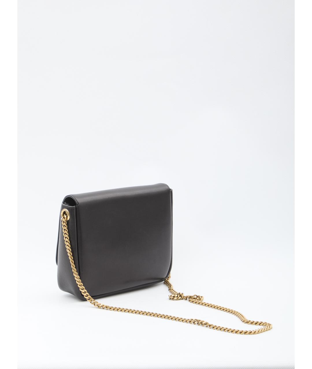 SAINT LAURENT Черная кожаная сумка через плечо, фото 2