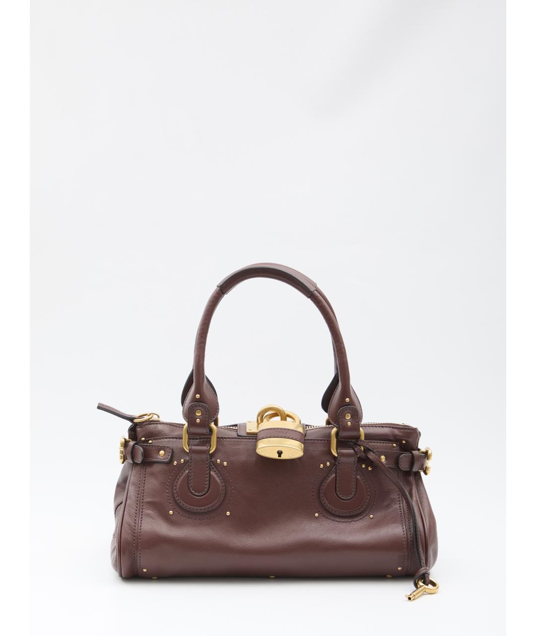 CHLOE Коричневая кожаная сумка тоут, фото 5