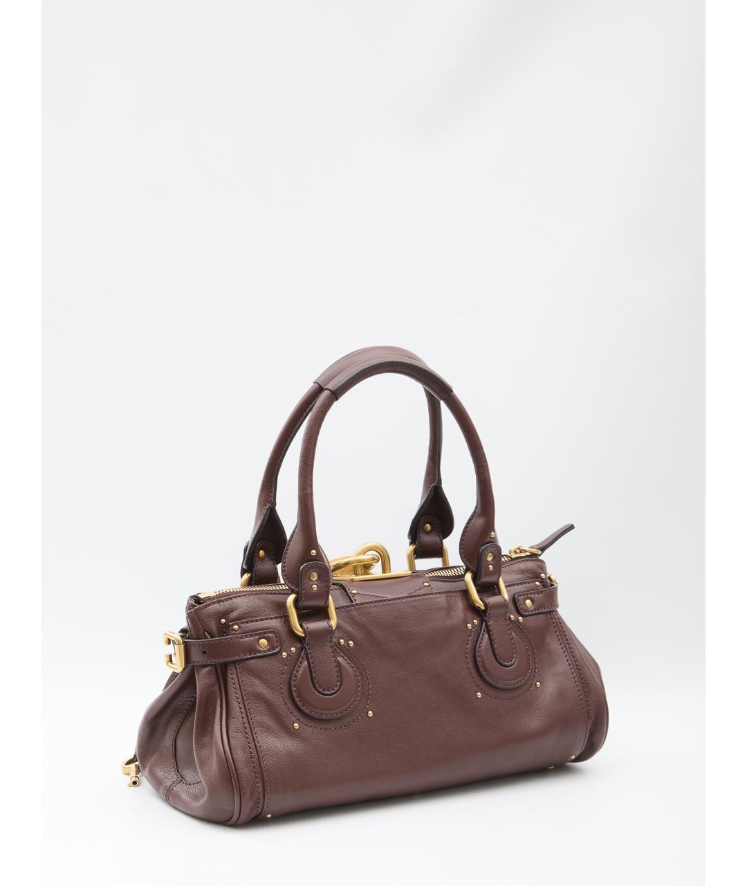 CHLOE Коричневая кожаная сумка тоут, фото 2