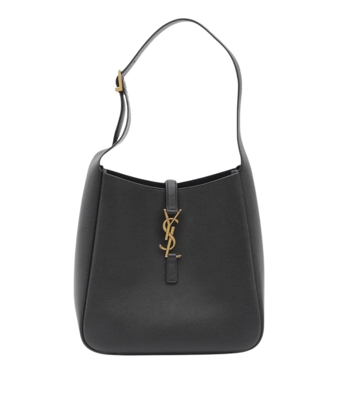 SAINT LAURENT Черная кожаная сумка через плечо, фото 1
