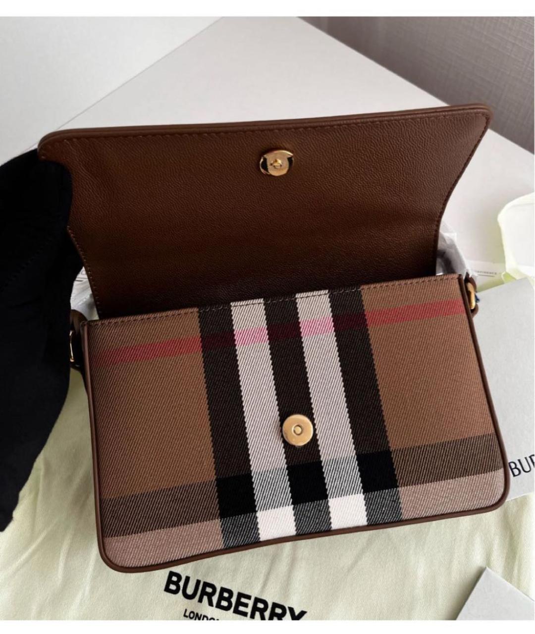 BURBERRY Коричневая кожаная сумка через плечо, фото 4