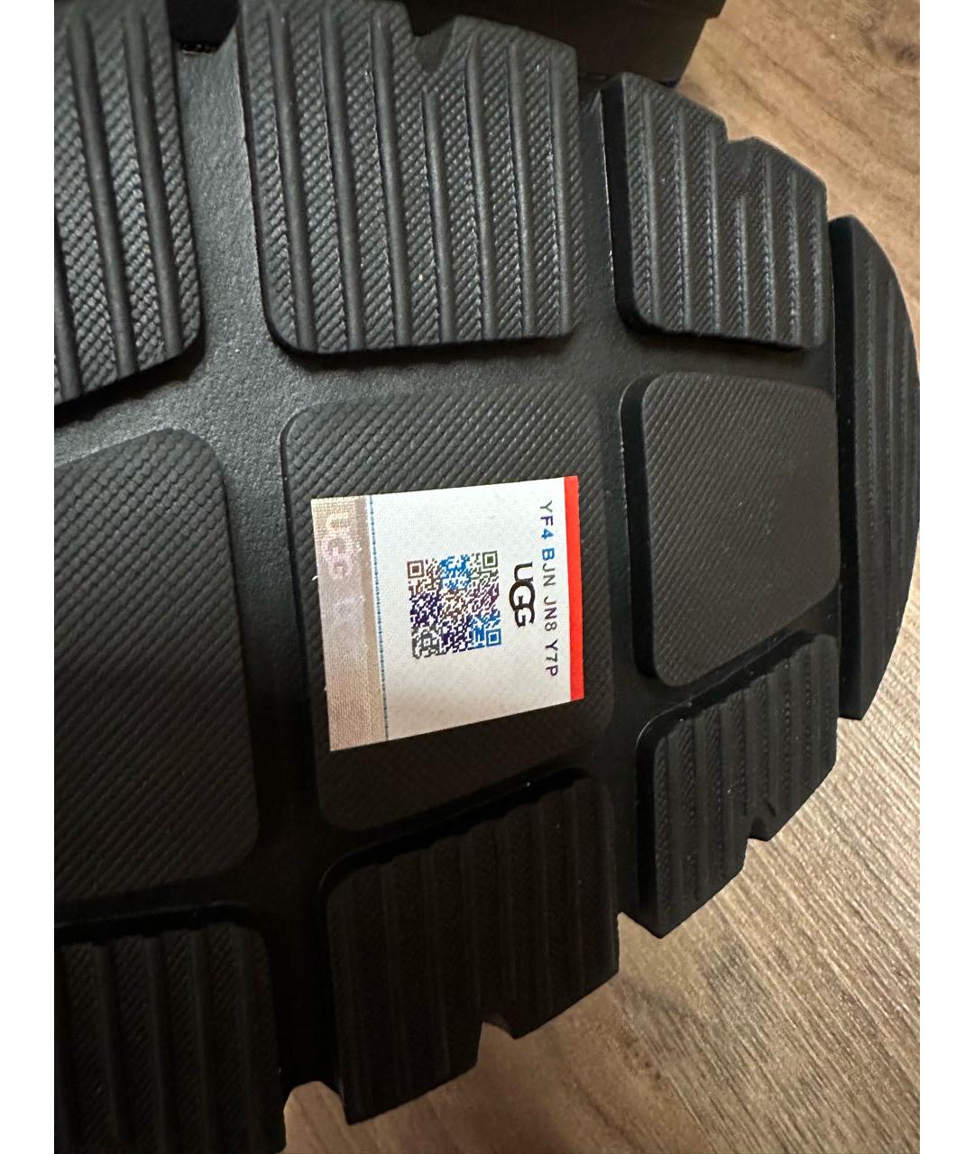 UGG AUSTRALIA Черные кожаные ботинки, фото 5