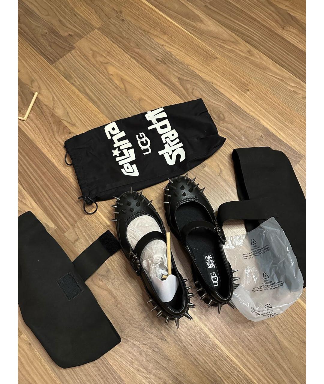 UGG AUSTRALIA Черные кожаные ботинки, фото 6