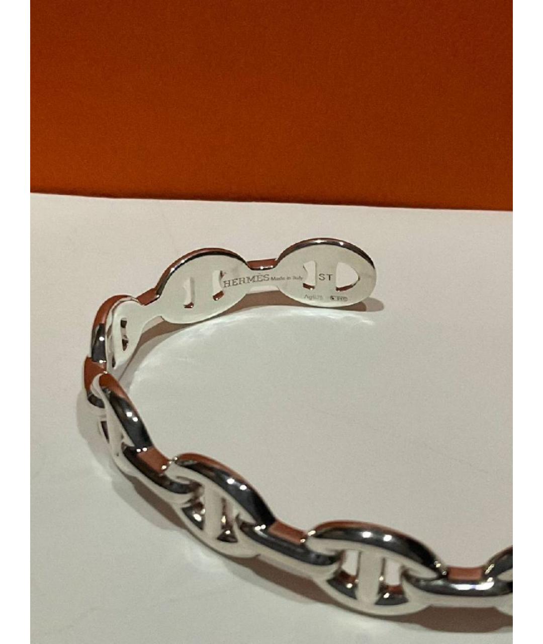 HERMES Серебрянный серебряный браслет, фото 2