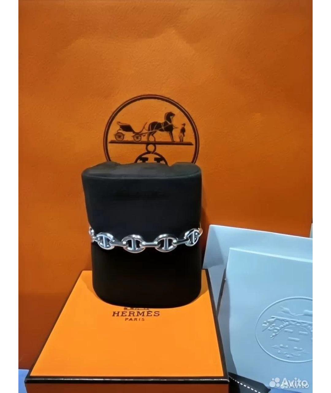 HERMES Серебрянный серебряный браслет, фото 5