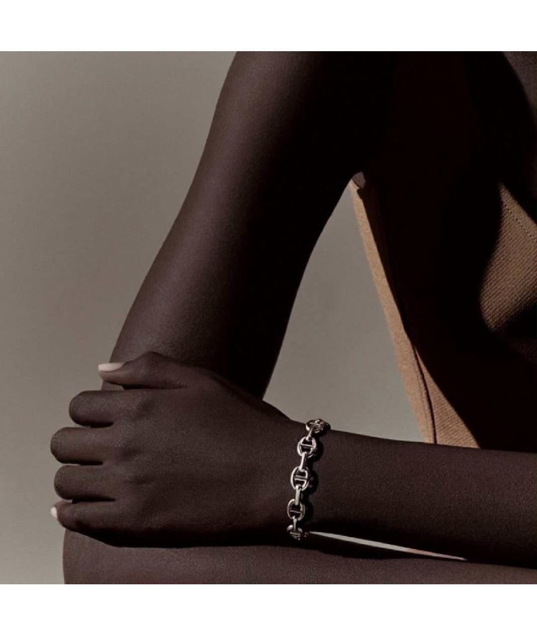 HERMES Серебрянный серебряный браслет, фото 4