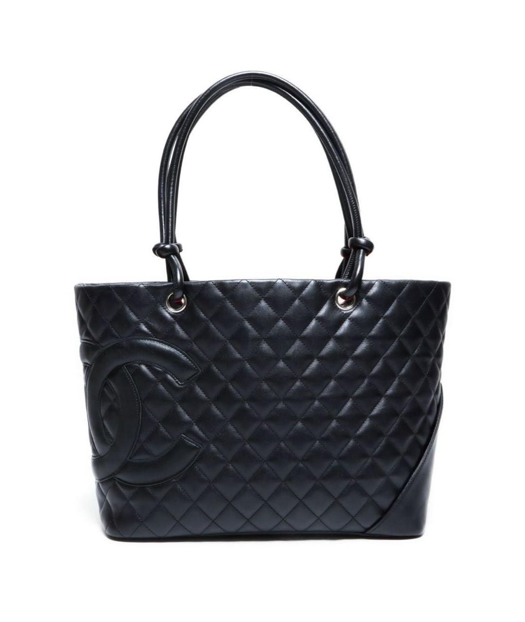 CHANEL Черная кожаная сумка тоут, фото 9