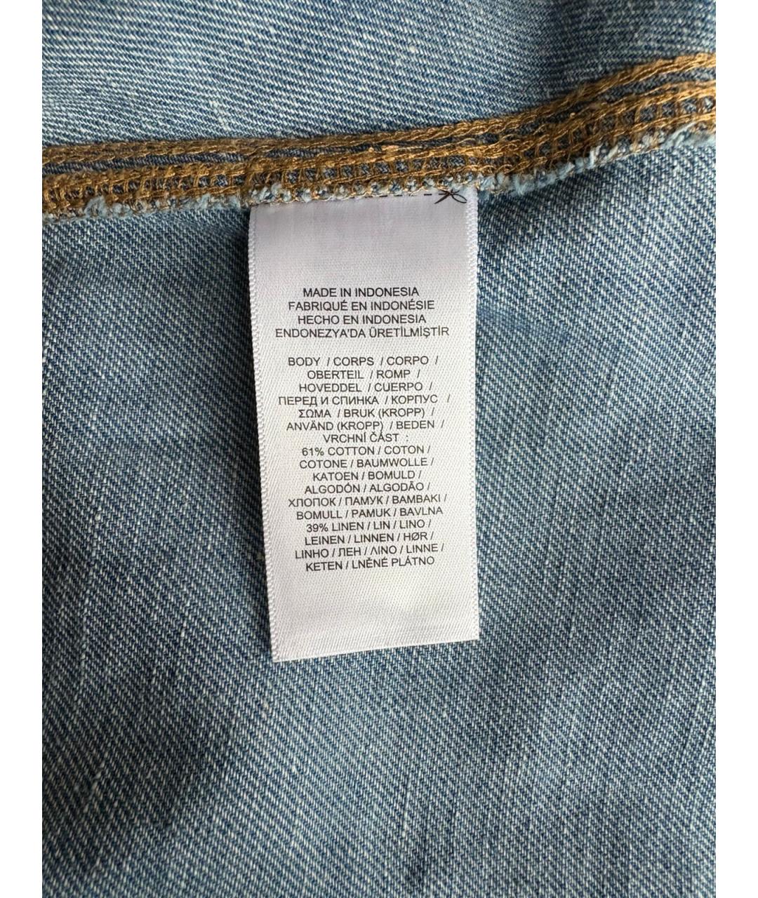 POLO RALPH LAUREN Синее хлопковое повседневное платье, фото 9