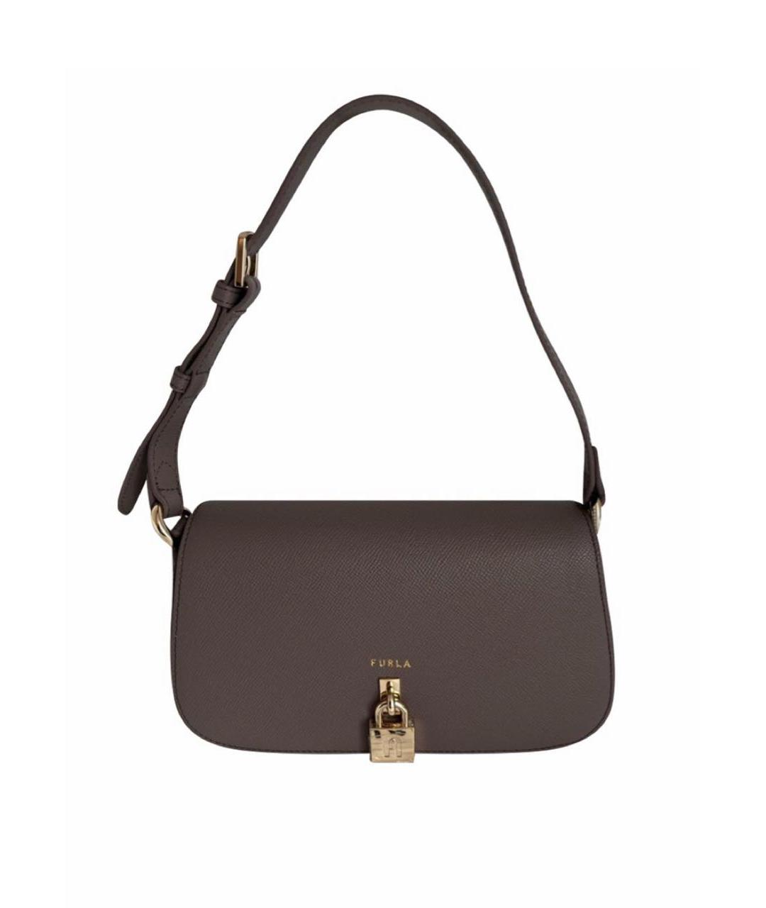 FURLA Бежевая кожаная сумка через плечо, фото 1