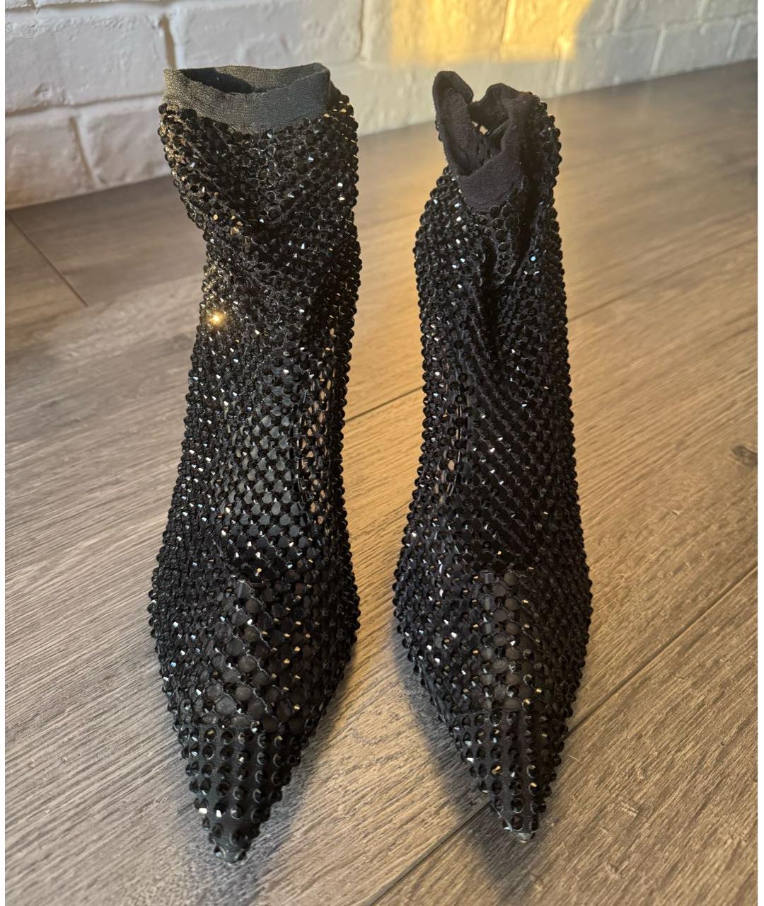 LE SILLA Черные текстильные ботильоны, фото 2