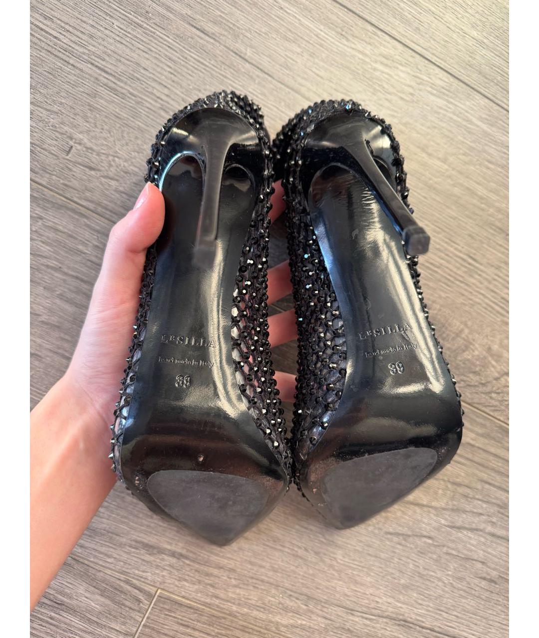 LE SILLA Черные текстильные ботильоны, фото 6