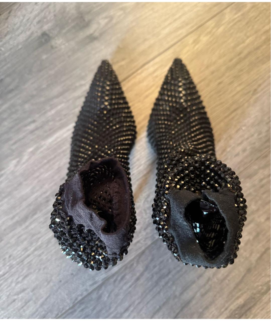 LE SILLA Черные текстильные ботильоны, фото 3