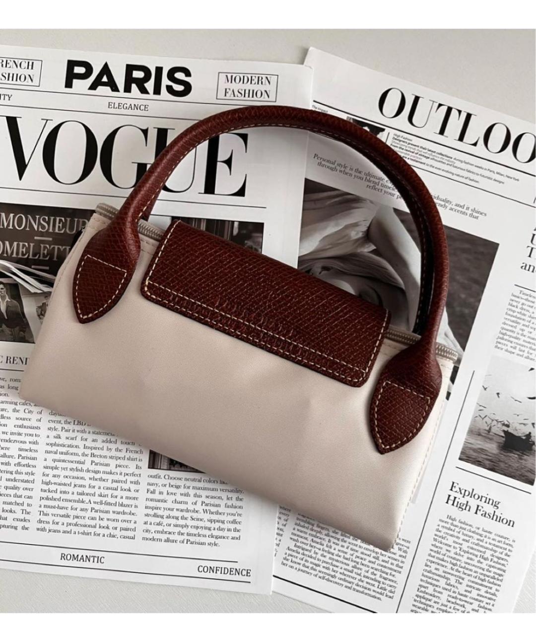 LONGCHAMP Бежевая сумка тоут, фото 3