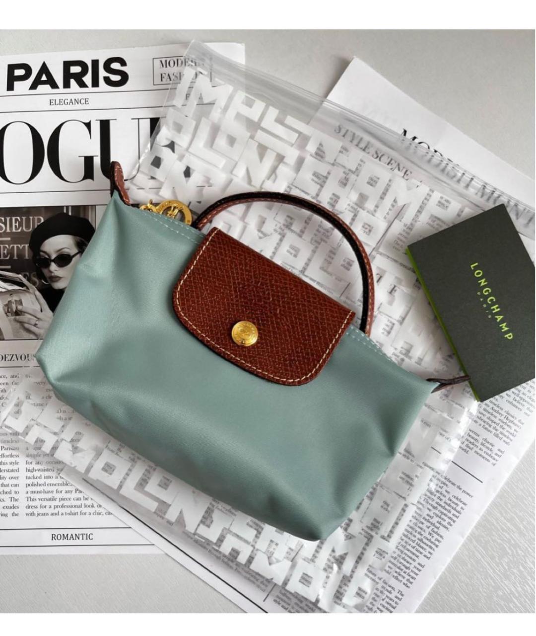 LONGCHAMP Зеленая сумка с короткими ручками, фото 2