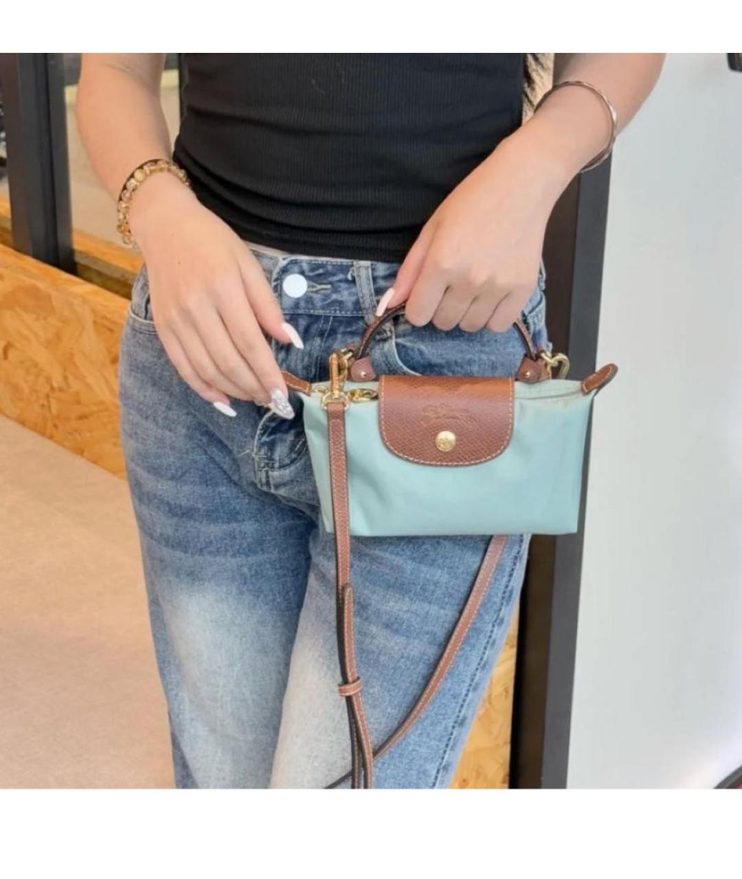 LONGCHAMP Зеленая сумка с короткими ручками, фото 6