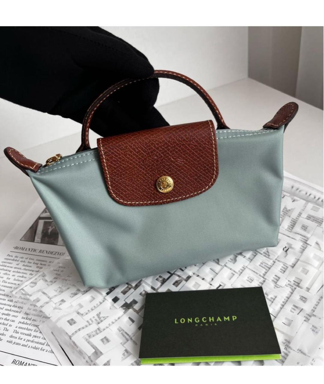 LONGCHAMP Зеленая сумка с короткими ручками, фото 4