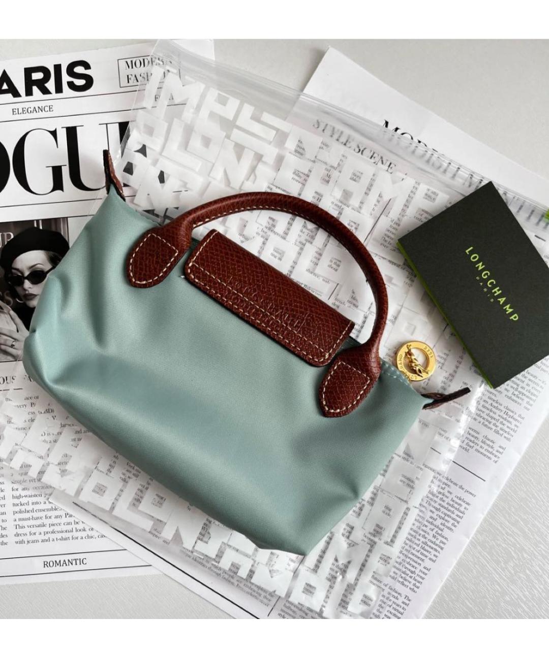 LONGCHAMP Зеленая сумка с короткими ручками, фото 3