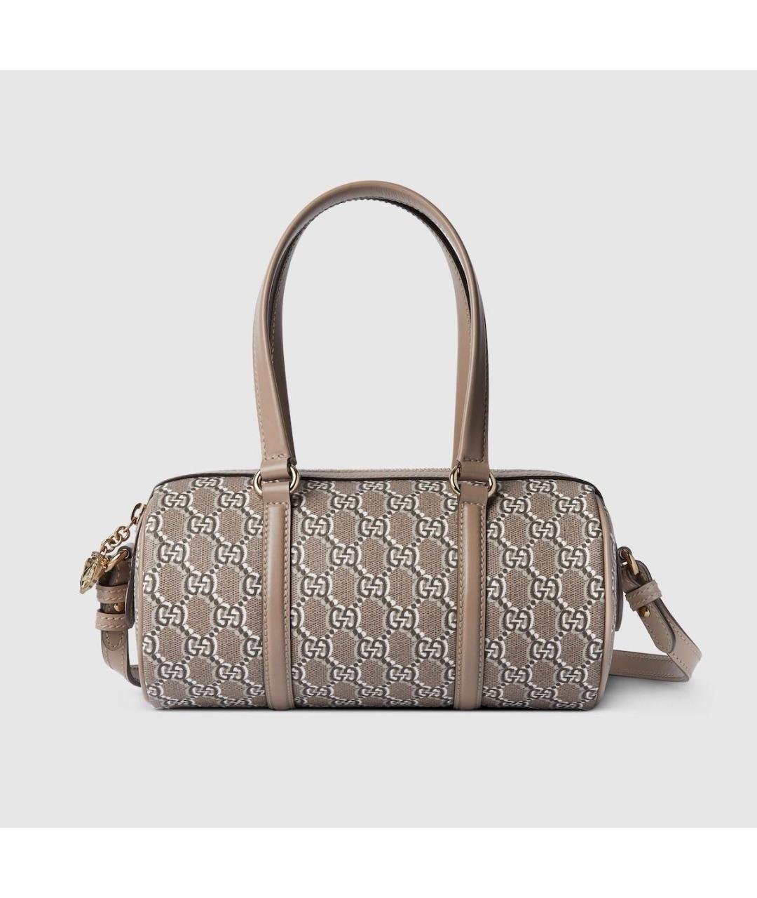 GUCCI Бежевая кожаная сумка с короткими ручками, фото 5