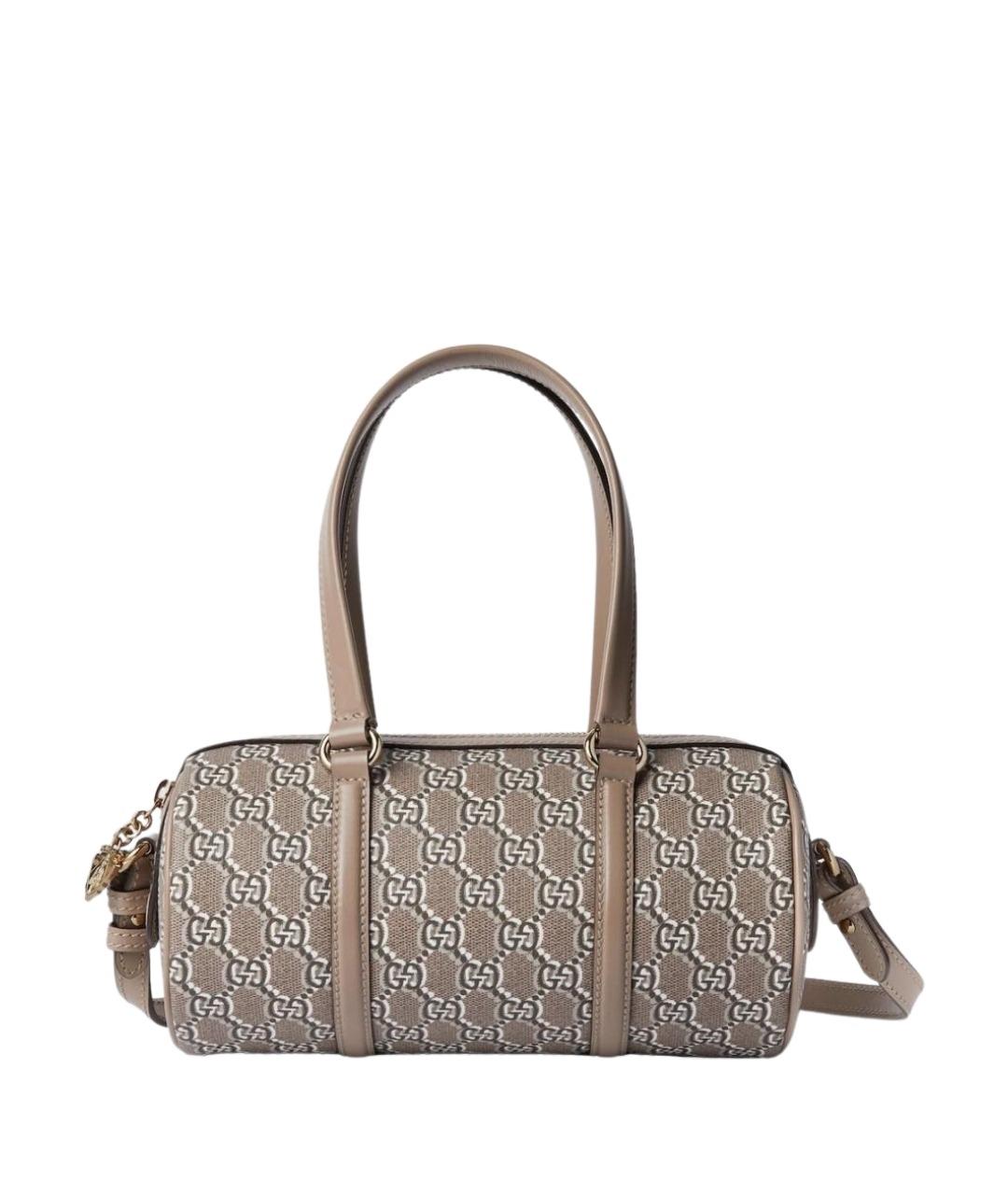 GUCCI Бежевая кожаная сумка с короткими ручками, фото 1