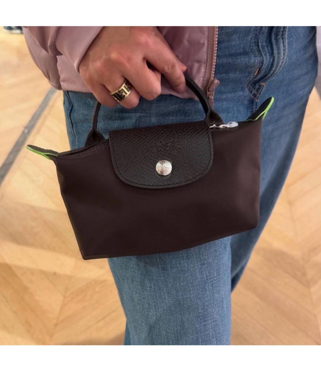 LONGCHAMP Коричневая сумка с короткими ручками, фото 6