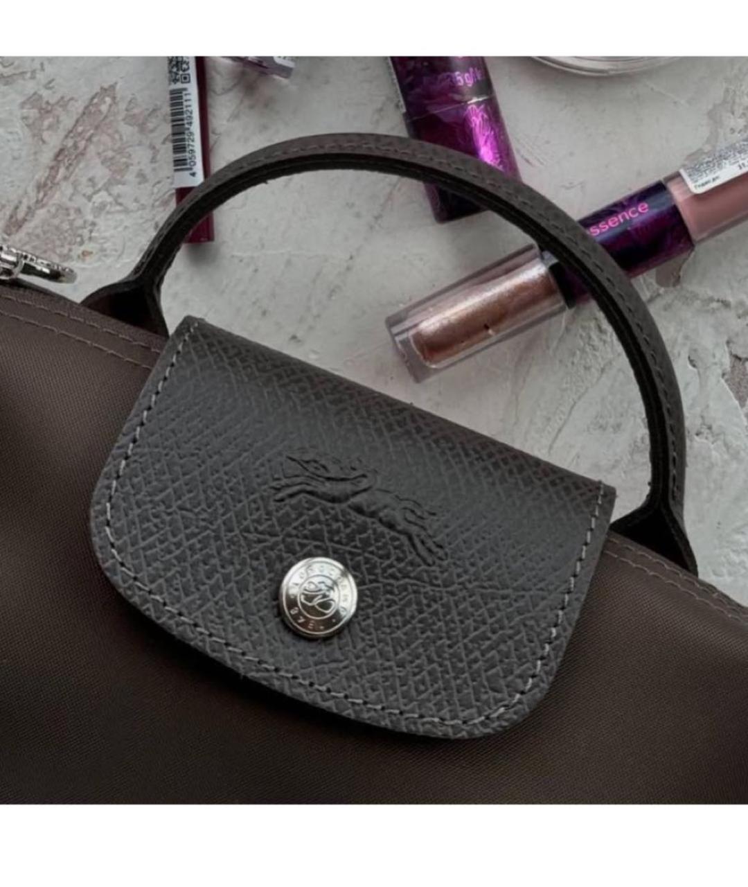 LONGCHAMP Коричневая сумка с короткими ручками, фото 5