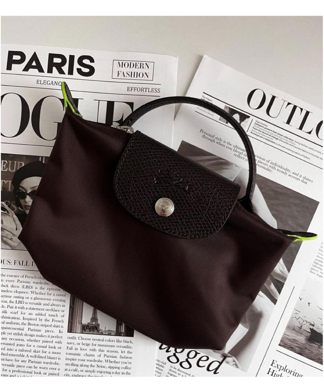 LONGCHAMP Коричневая сумка с короткими ручками, фото 2